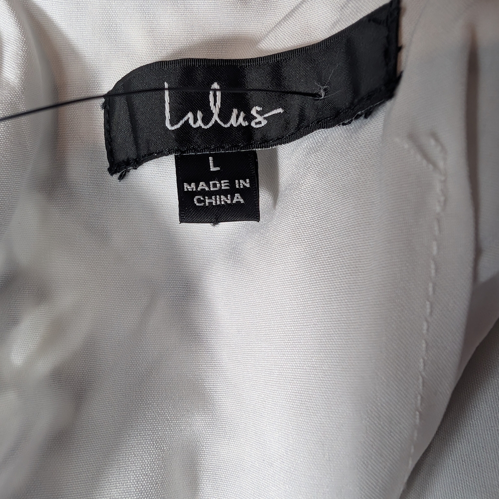 Lulu's Black and White Geometric Midi Dress - Picture 13 of 13